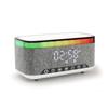 Горячие Продажи Цифровой Будильник RGB Динамик Круглый Прикроватный Ночник 15 Вт Беспроводная Зарядка 6 в 1 BT Беспроводные Динамики
