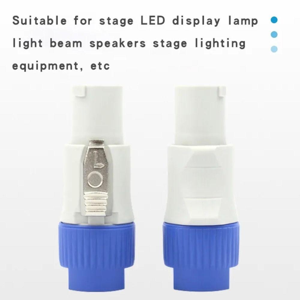 3 PIN AC Powercon Connector Male Plug NAC3FCA NAC3FCB AC Power Plug 20A/250V for Stage Light LED Screen Blue/White Connectors