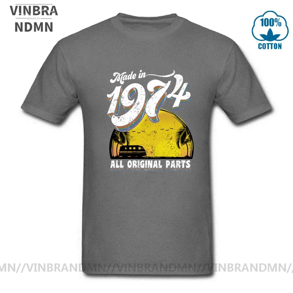 Винтажные футболки 1974 года, оригинальные детали, унисекс, футболки на 50 лет, сделано в 1974 году, ретро, подарок на 50-летие, футболки