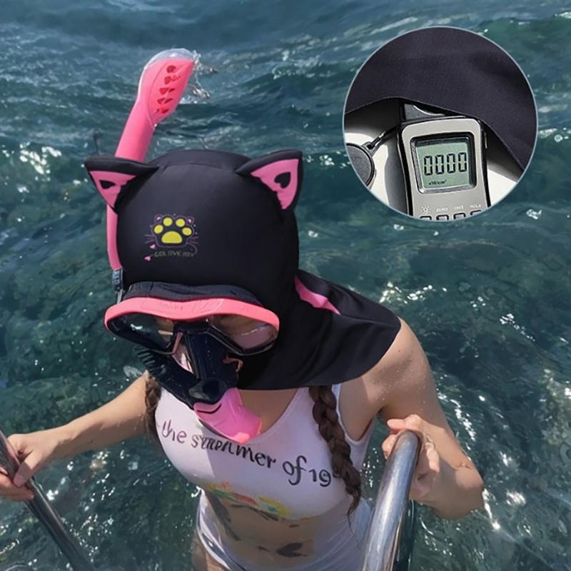 Плавание Дайвинг Facekini УФ-защита от солнца Полнолицевая маска Голова Шея Покрытие Лица Эластичная Шапочка Для Плавания Дайвинг Водные Виды Спорта Одежда