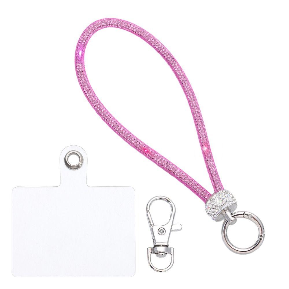 Bright Diamond Crystal Anti-lost Rope Keychain Hanging Cord Fashion Wrist Straps Phone Accessories