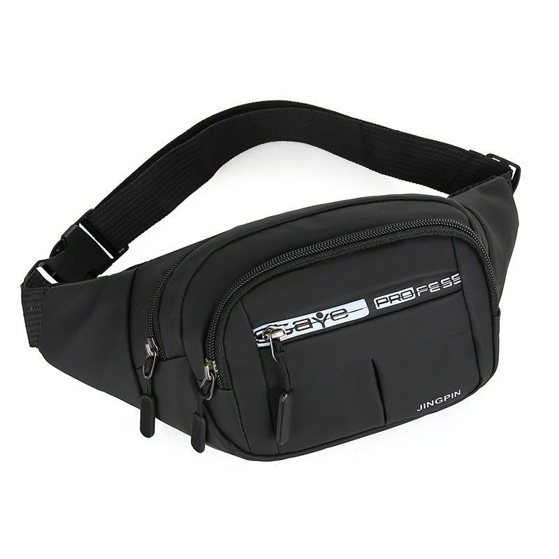 Durable Canvas Fanny Pack Multiple Pockets Adjustable Strap Lightweight Waist Bag for Outdoor Hiking Travel