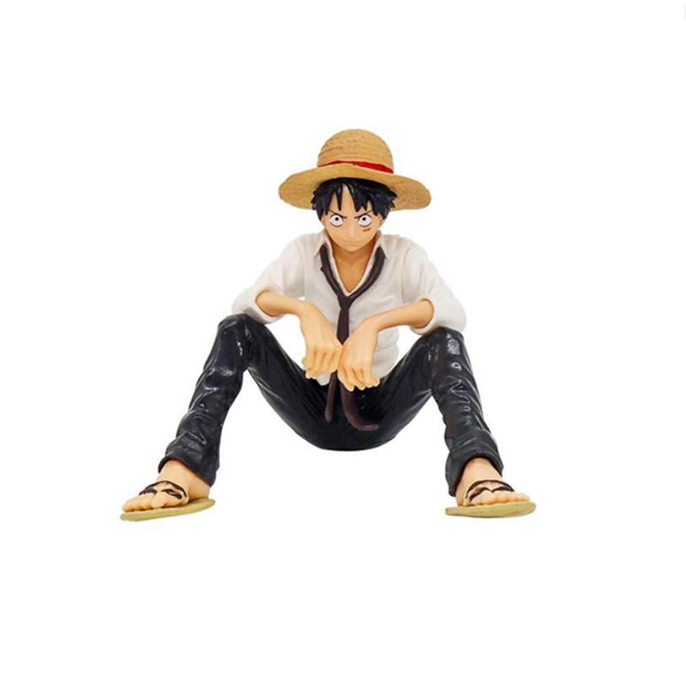 1 шт. Аниме ONE PIECE Фигурки Действия Луффи Сидячая Поза Капитан Соломенной Шляпы ПВХ Модель Коллекция Детский Подарок Игрушка