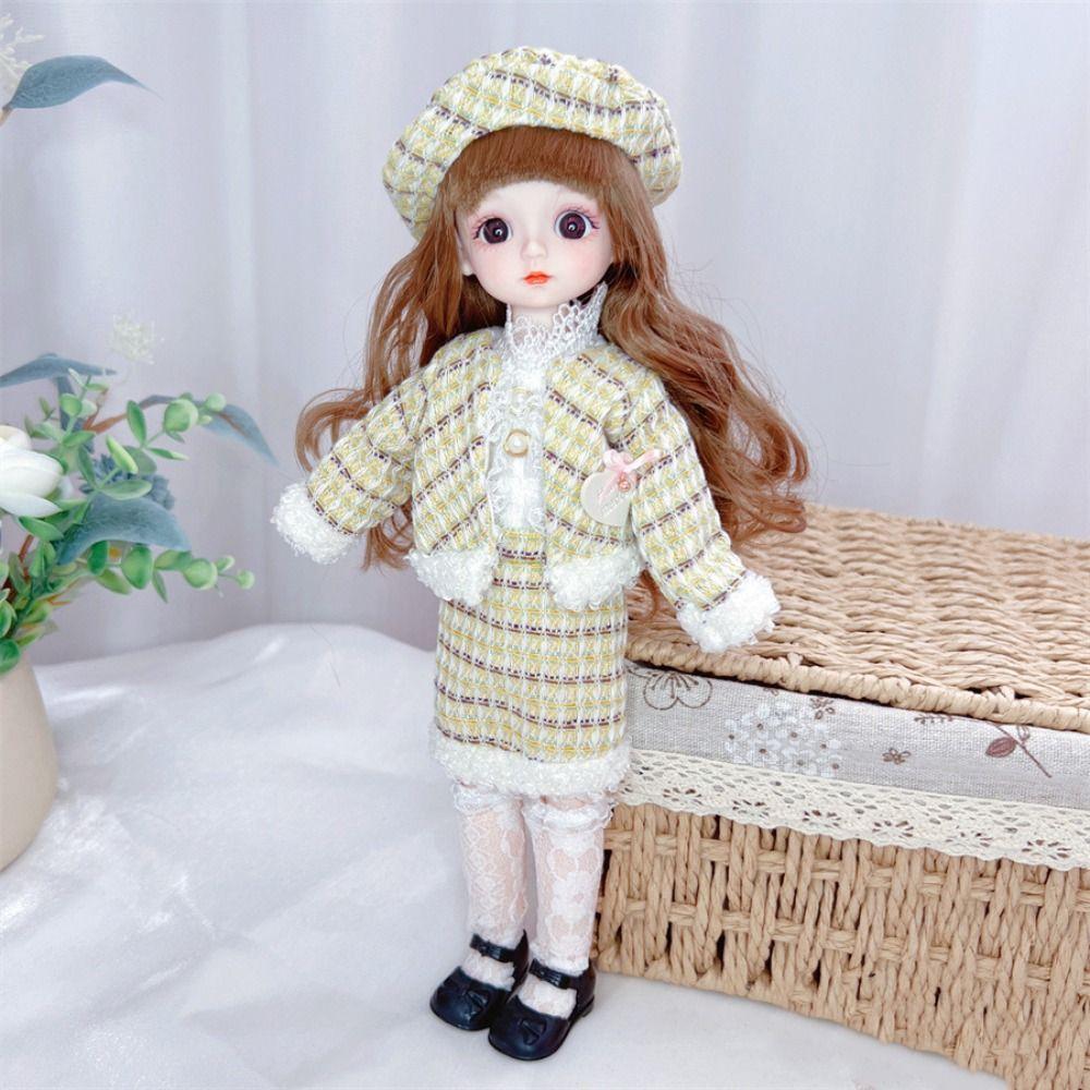 3D Simulation Eyes Cute BJD Doll 20 Joints Fashion Clothes BJD Doll 1/8 30CM BJD Doll  DIY Toys