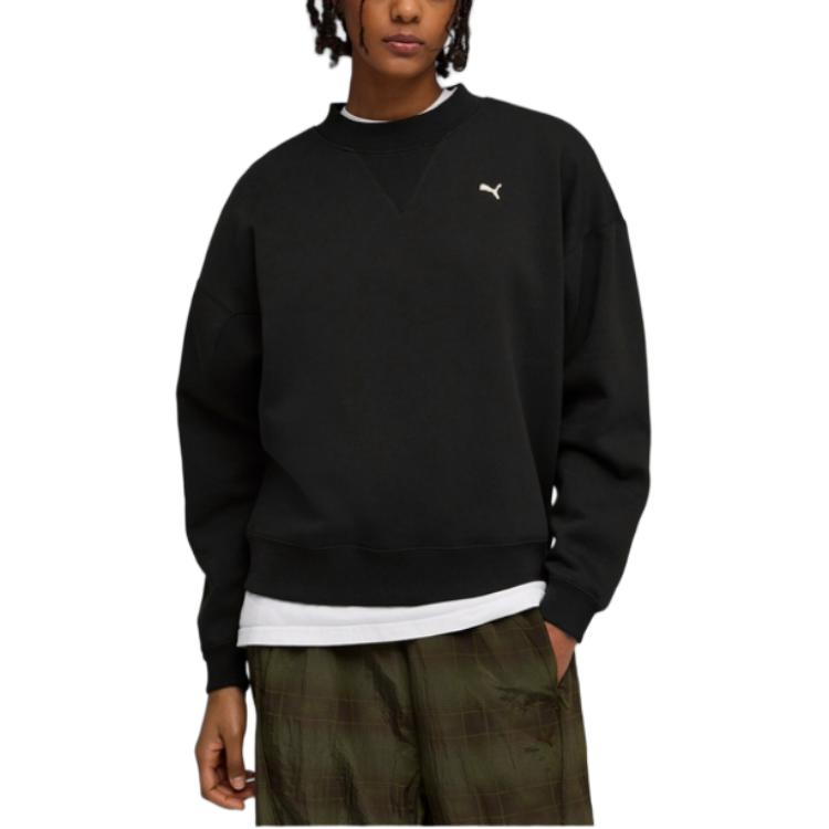 Puma Select Essentials Флисовая свободная толстовка с круглым вырезом Женские топы 63473501