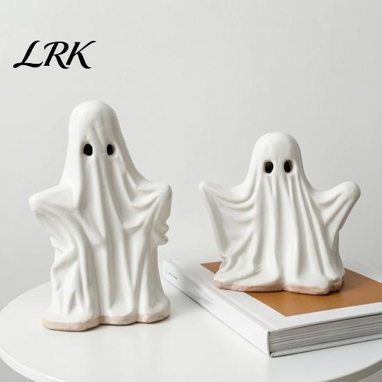 Декоративные Акценты для Камина, Фигурка Призрака на Хэллоуин, Жутко Милая Статуэтка, Ретро Белый Маленький Подоконник Декор Украшение для Дома Столешницы Вечеринки