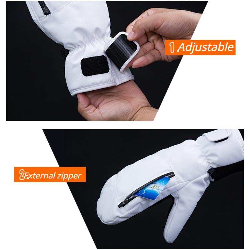 Зимние лыжные перчатки, водонепроницаемые сноубордические перчатки с сенсорным экраном, термотолстые зимние перчатки для мужчин и женщин, теплые варежки для снегоходов