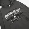 Unisex Oversized Hooded Sweatshirt Set With Puff Letter Print Streetwear Casual Tracksuit Teens Adults