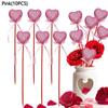 10 шт. блестящие пенопластовые палочки в форме сердца для подарка на День святого Валентина, украшения для вазы, украшения для торта на день рождения, свадебного букета цветов