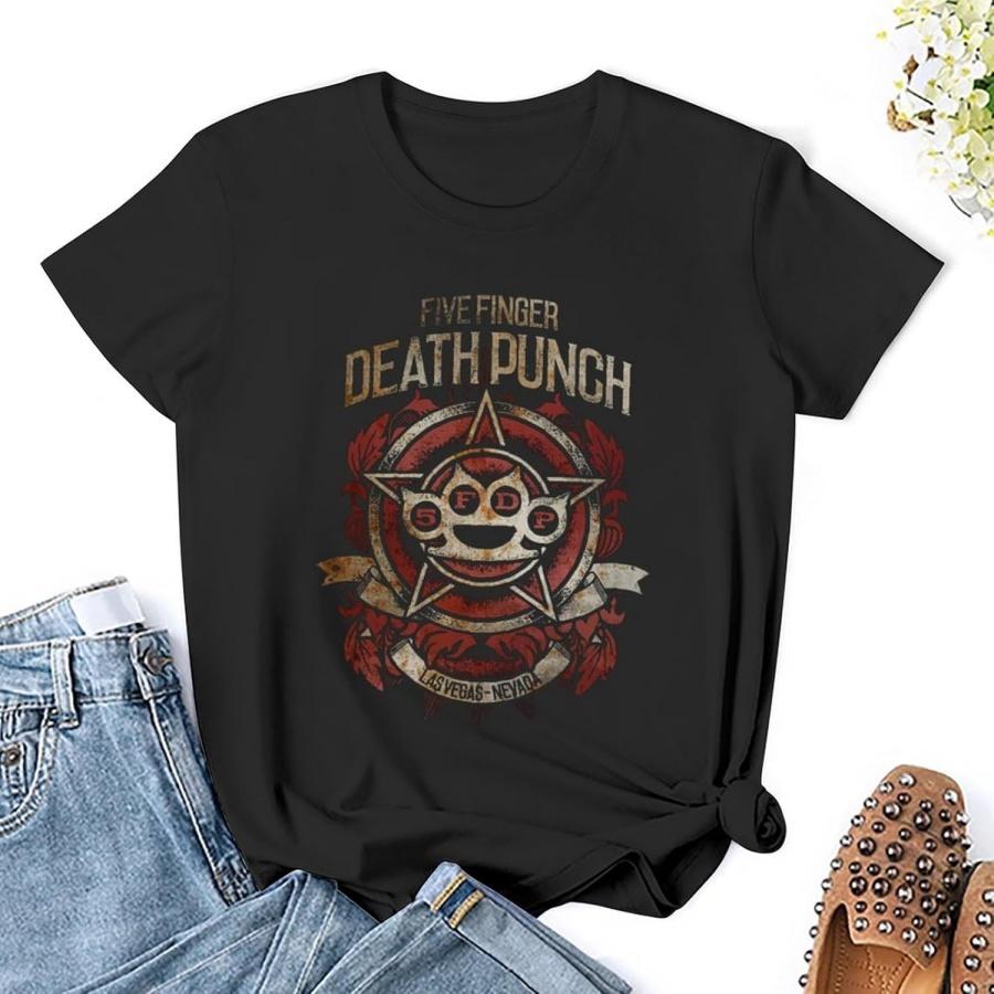 Женская футболка Jyuha Five Finger Death Punch Повседневные летние топы с коротким рукавом