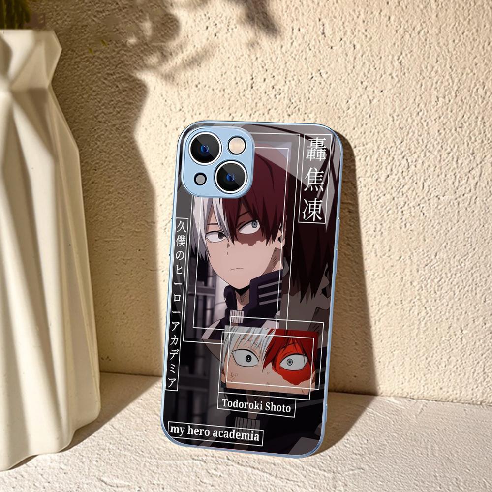 Чехол для телефона Моя геройская академия Шото Тодороки Для iPhone 14 13 12 Mini 11 Pro XS Max X XR 14 Plus Закаленное стекло
