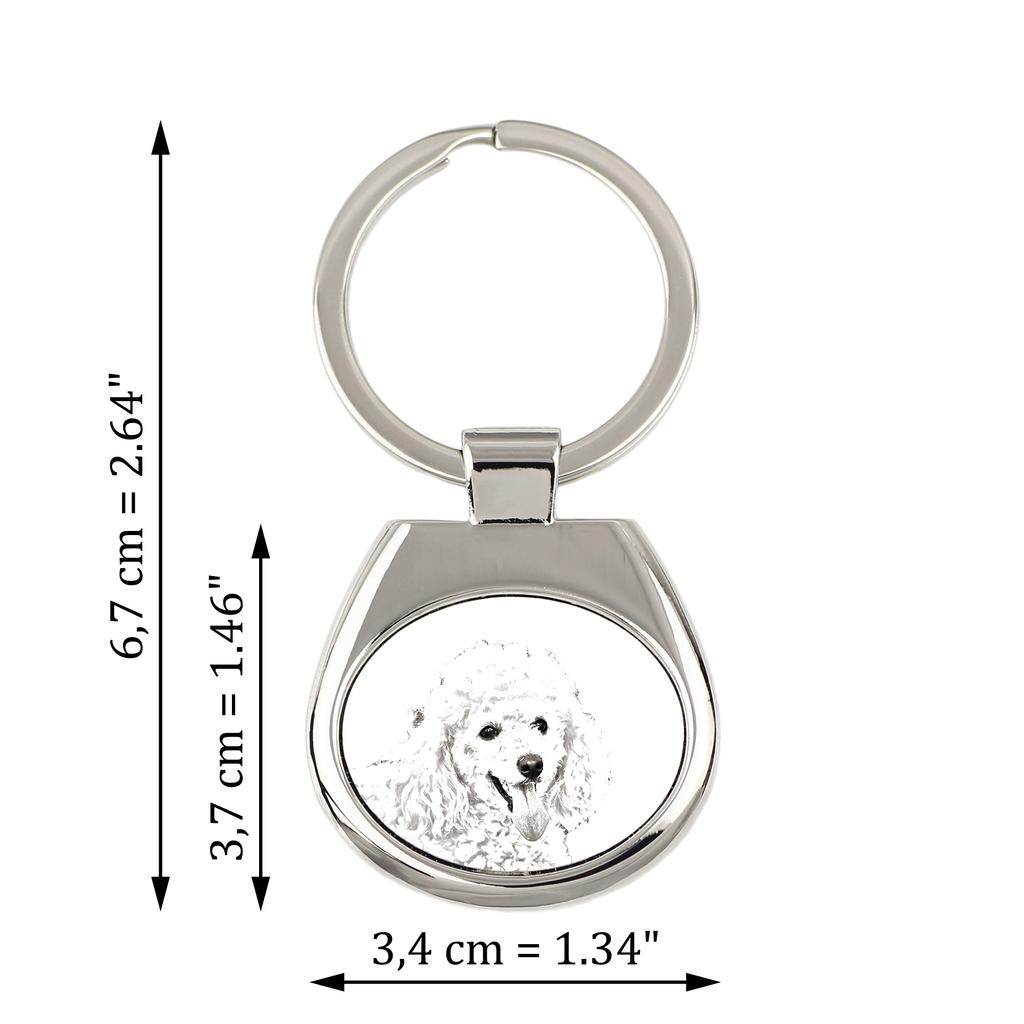 Poodle - Keychain with a Dog, Keychain with a Print, Personalized Pendant from the Art-Dog Brand