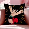 Cartoon AAstro Boy Cushion Cover Breathable Linen Pillowcase Summer Odorless EcoFriendly Invisible Zipper Washable