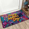 Beautiful Happy Mother's Day Doormat Entryway Mat Abstract Colorful Home Decor Accent Rug Gift for Housewarming 40x60cm