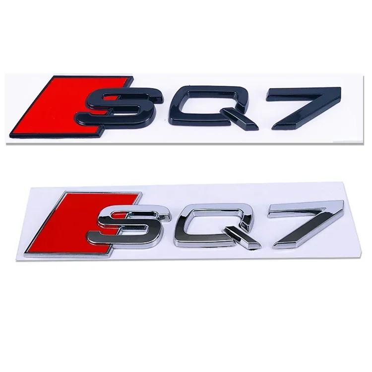 Car ABS Letter Emblem Fender Trunk Rear Sticker Accessories For Audi SQ3 SQ5 SQ8 SQ7 Sline A3 A4 Q3 Q5 Q7 S3 S7 RS3 A4L A5 A6L