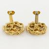 CHANEL Round COCO Mark Earring vintage Plated Gold 9.7g Women Used