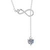 New S925 Silver Tassel Infinite Symbol Women's Pendant, Niche, Light Luxury, Exquisite, High-quality Wedding Jewelry