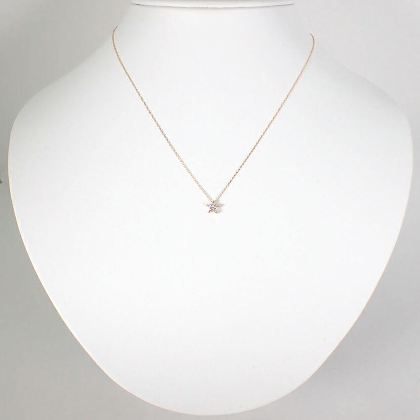 [Использовано] Звездные украшения/Звездные украшения K18 Бриллиантовая звезда Ожерелье/Подвеска/g430-24