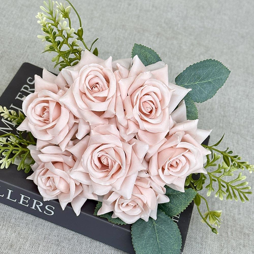 Multicolor Artificial Flower Rose Silk Petal Faux Rose Flower NEW Flower Bouquet  Party Supplies