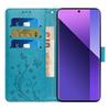 Для Motorola Moto G05 4G Кожаный чехол-кошелек с тиснением в виде бабочки и цветка, чехол для телефона с ремешком