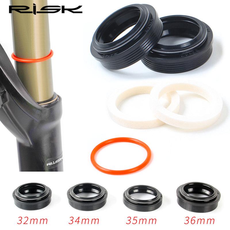Risk Front Fork Dust Sealed Parts 32 34 35 36mm Bike Bicycle Suspension Front Fork Dust Sealing Ring Repair Parts Accessories