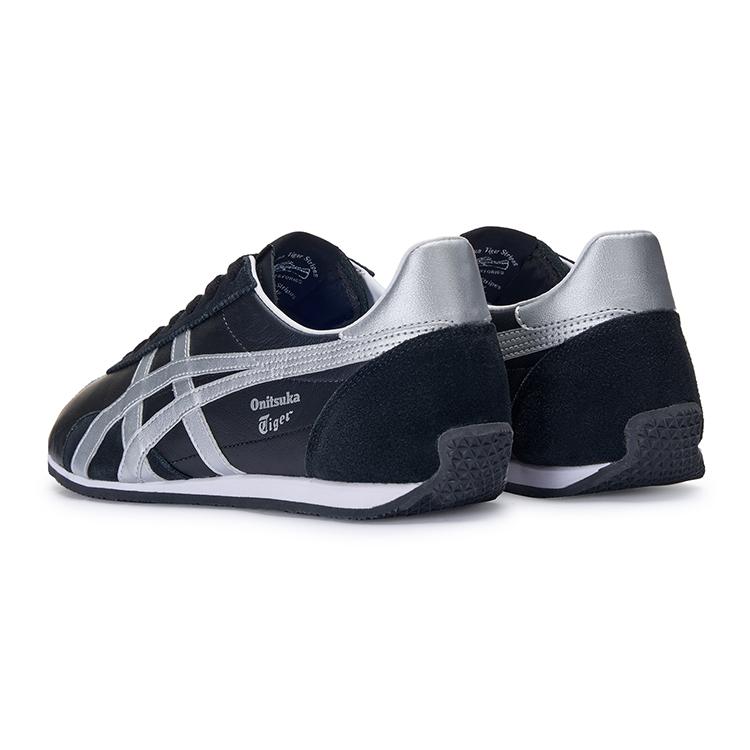 ONITSUKA TIGER Runspark Round Toe Comfortable Slip Resistant Durable Low Top Casual Shoes Unisex Sneaker Black Silver 1183B480-002