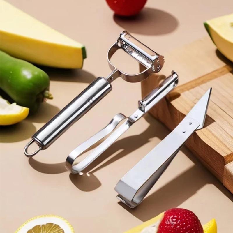 Двухсторонняя терка и овощечистка из утолщенной нержавеющей стали для картофеля и редиса