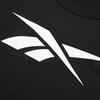 Reebok Простое Повседневное Спортивное Фитнес Логотип Удобная Универсальная Футболка с Круглым Вырезом и Коротким Рукавом Женская Футболка Черная GV5523