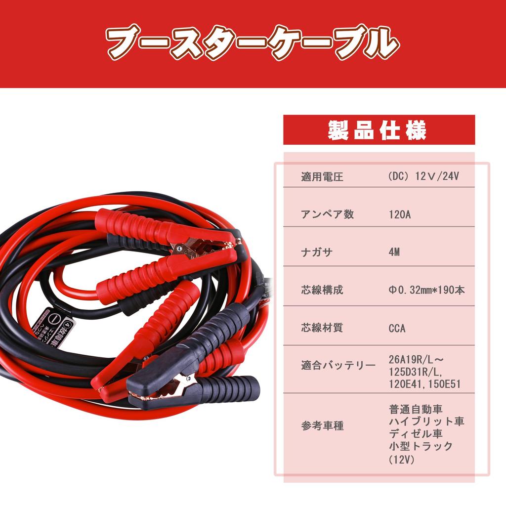 AWELTEC Набор для экстренного реагирования в автомобиле Трос для буксировки Белый и Удаление для Легковых Стандартных Дизельных и Малых Грузовиков 5 штук [Бустер] (120A), (5T), Перчатки,