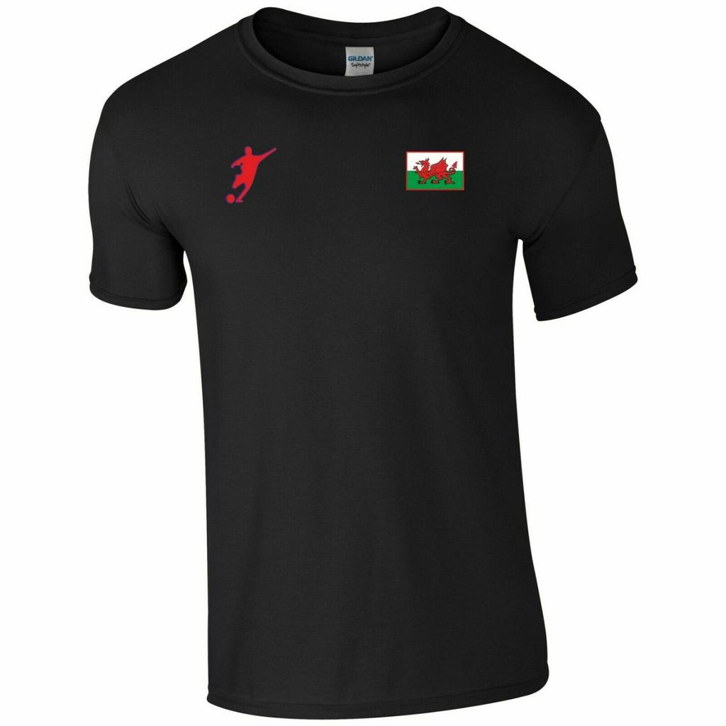 Wales Football T Shirt Welsh The Dragons Fans Funny Birthday Gift Kids Tee Top