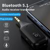 3 In 1 Receiver Transmitter With Type-C Fast Charger Bluetooth-Compatible 5.1 3.5MM AUX Adapter For Car TV Computer Headphone