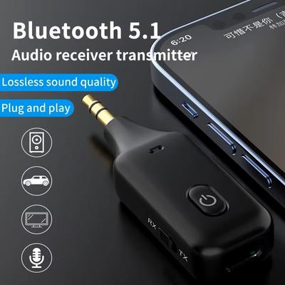 3 в 1 приемник-передатчик с быстрой зарядкой Type-C, совместимый с Bluetooth 5.1 3,5 мм AUX-адаптер для автомобильного ТВ-компьютера, наушников
