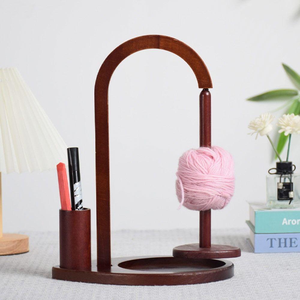 Деревянный держатель для пряжи Ручной работы Моталка для шерстяной пряжи Прочная прялка Аксессуары для вязания