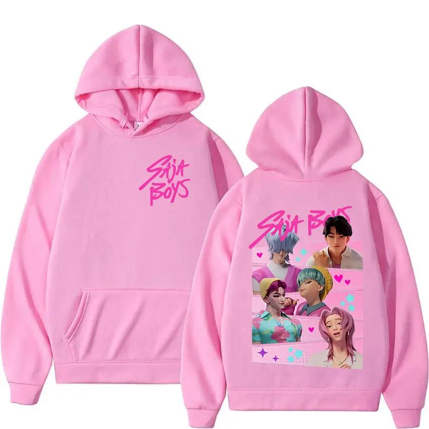 2025 K-pop Saja Boys Охотники на демонов Печатные худи Мужские Женские С длинным рукавом Пуловеры Толстовки Популярная мода Y2k Флисовый пуловер