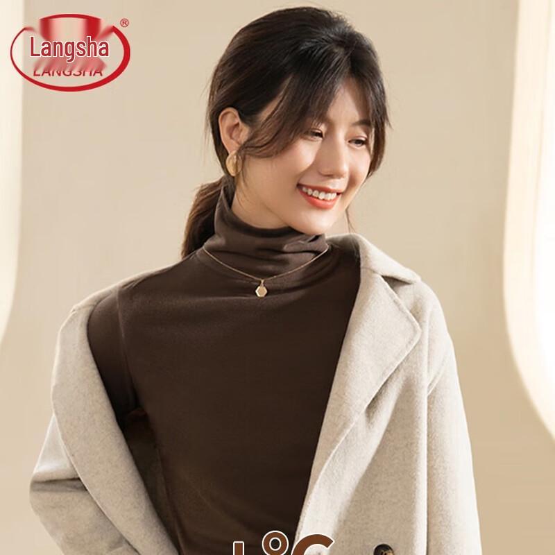 LANGSHA Женский термотоп с высоким воротом и длинным рукавом De Rong