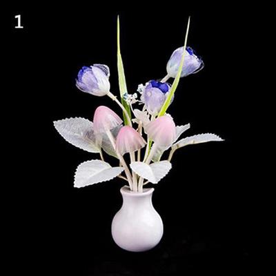 Декор спальни Тюльпан Гриб Красочный светоощущающий светодиодный ночник Ночной светильник