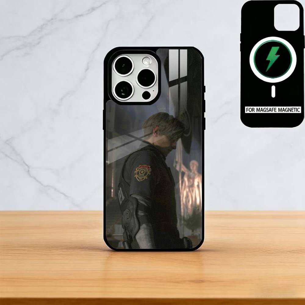 Чехол для телефона Leon Kennedy для iPhone17,16,15,14,13,12,11 Plus,Pro Магнитный для Magsafe Беспроводная зарядка