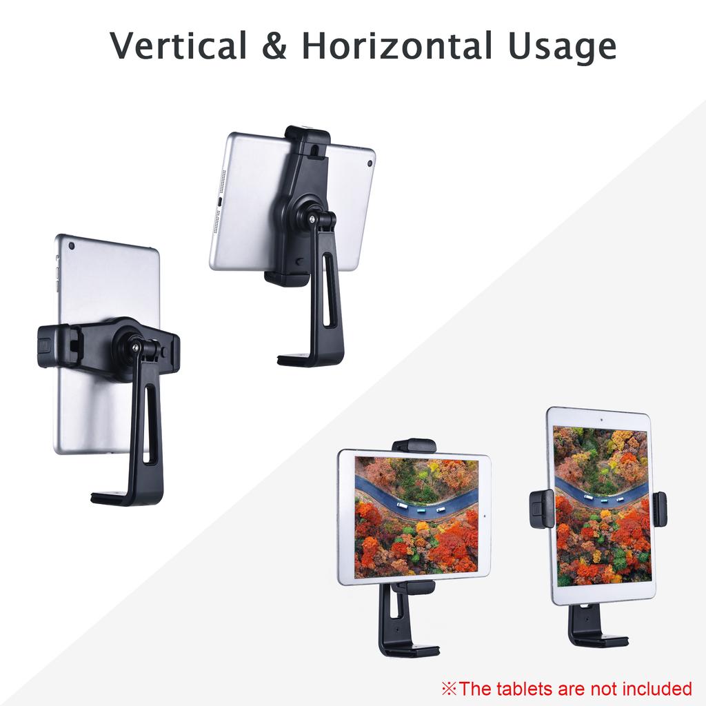 Универсальный адаптер для крепления планшета на штатив, регулируемый держатель для планшета с резьбовым отверстием 1/4 дюйма, двойной