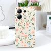 Милый Чехол Для Телефона С Цветочным Принтом Для Xiaomi Redmi Note 14 13 12 12S 11 11S 10 10S 9 9S 14C Pro Plus 4G 5G Жидкий Силиконовый Чехол