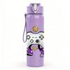 1PC Color Game Controller Heart Decor Graphic,750ml Color Plastic Sports Water Bottle,Leakproof Flip Straw Lid,Suitable for Sports Office Home Use