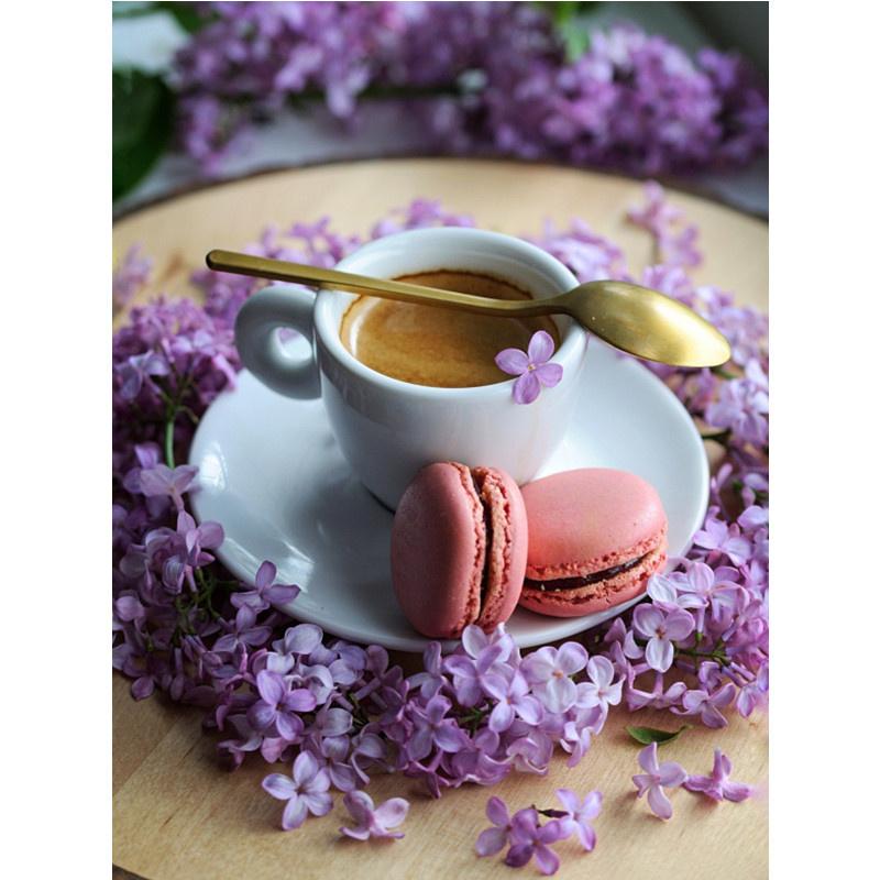 5D DIY Алмазная картина Фиолетовые цветы Сцена Алмазная вышивка Набор для вышивки крестом Полный горный хрусталь Мозаика Домашний декор