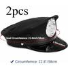 2Pcs Black Police Hat Adult Officer Hat Unique Police Hat Suitable For Stage Performances And Party Role Play, Fun Police Hat Party Gift Supplies
