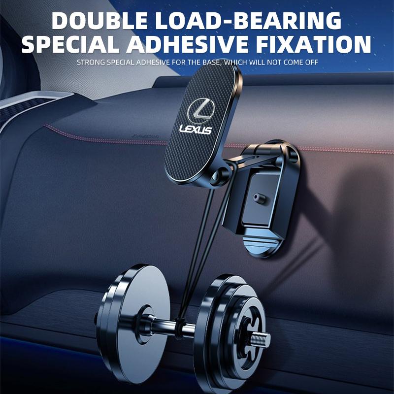 Hot 1pcs Folding Magnetic Car Holder 360 Degree Rotatable Mobile Phone Bracket For Lexus ES