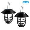 Solar Lanterns for Outdoor Garden Flickering Flame Effect Solar Powered Hanging Light Waterproof Wall Mount for Front Porch