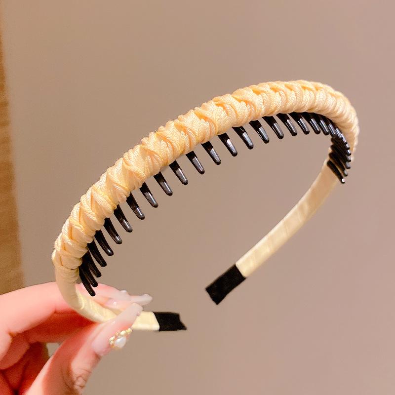 Милые конфетные цвета оберточная ткань зубы повязки для волос для девочек сладкое украшение для волос нескользящая повязка на голову резинка для волос модные аксессуары для волос