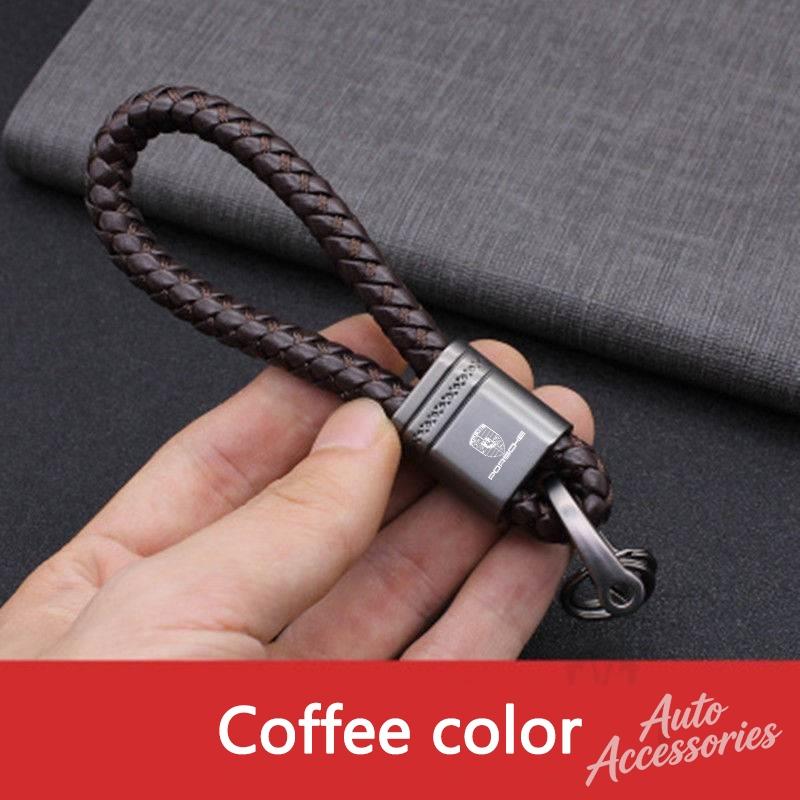 Zinc Alloy Keychain Car Pendant For Porsche Cayenne Panamera Macan 911 Taycan Boxster Cayman 918 Pajun Keyring Auto Accessories