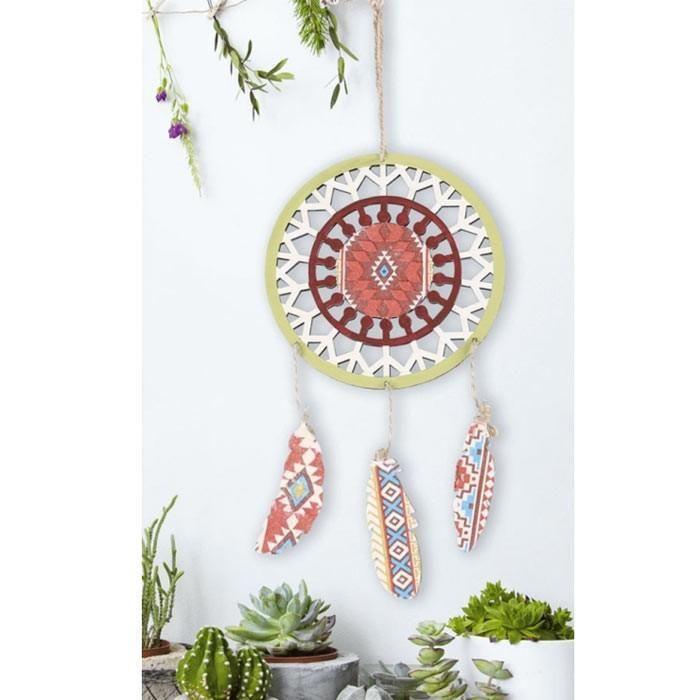Attrape-rêves à customiser en bois - Plumes 12,5 x 23,5 cm