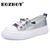 2.5cm Patent Genuine Leather Women Chunky Sneakers Loafer Autumn Vulcanize High Brand Platform Flats Summer Spring Shoes