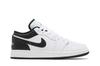 Jordan 1 Низкий Белый Черный (GS) кроссовки