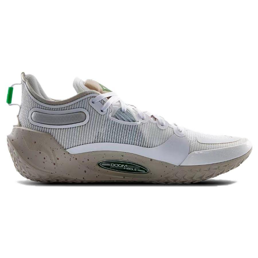 Li Ning JB1 Jimmy Butler 1 Черные Восемь Износостойкие Амортизирующие Низкие Баскетбольные Кроссовки Мужские Бело-Зеленые ABAS051-59